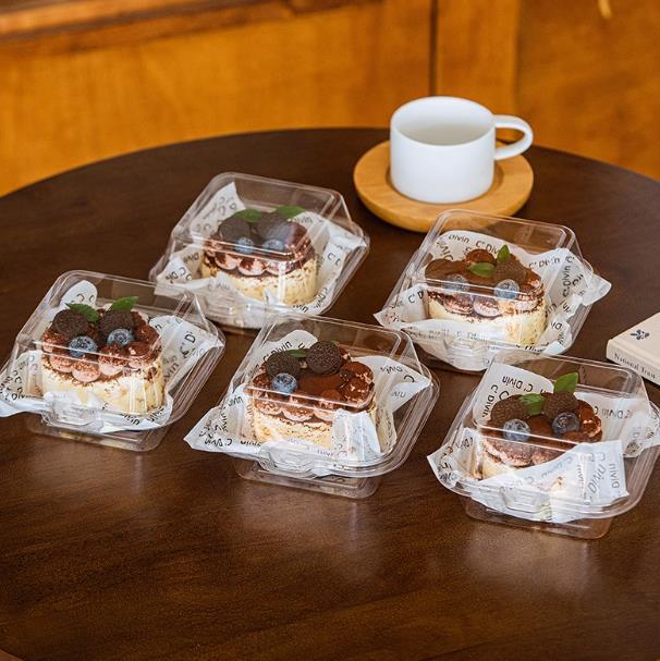 Net Red Cut Tiramisu Box Dessert Baking West Point Transparent Packing Box Lunch Cake Packaging Box