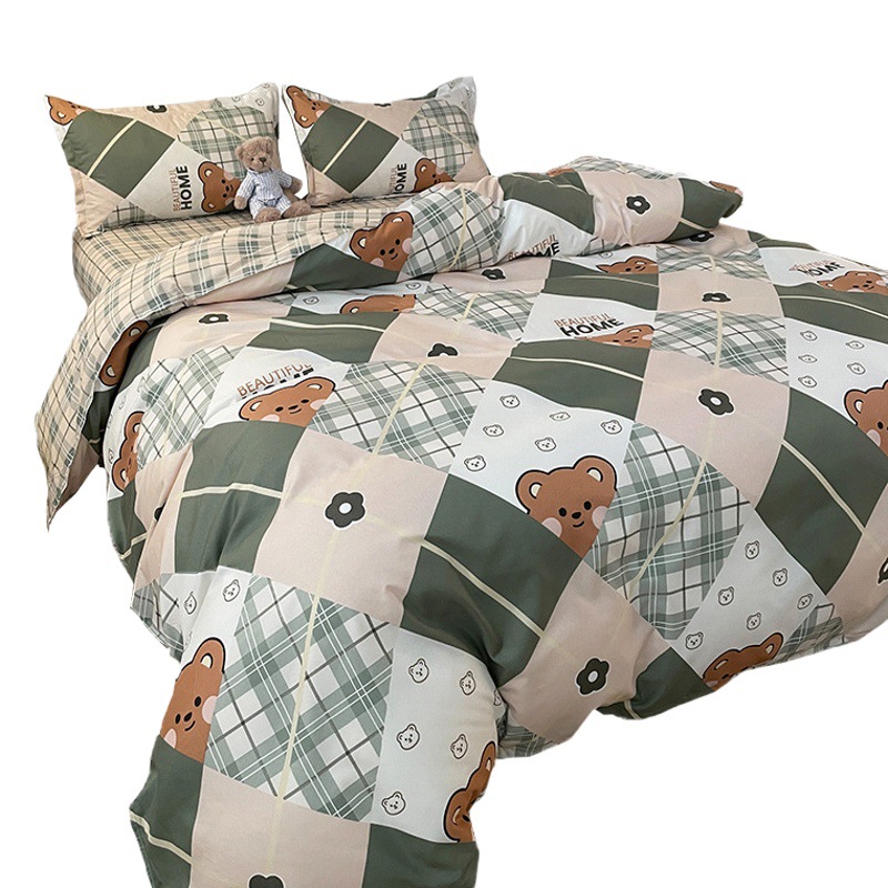 Strictly choose wholesale simple quilt cover single-piece printed bedding summer student dormitory single quilt cover ins cartoon