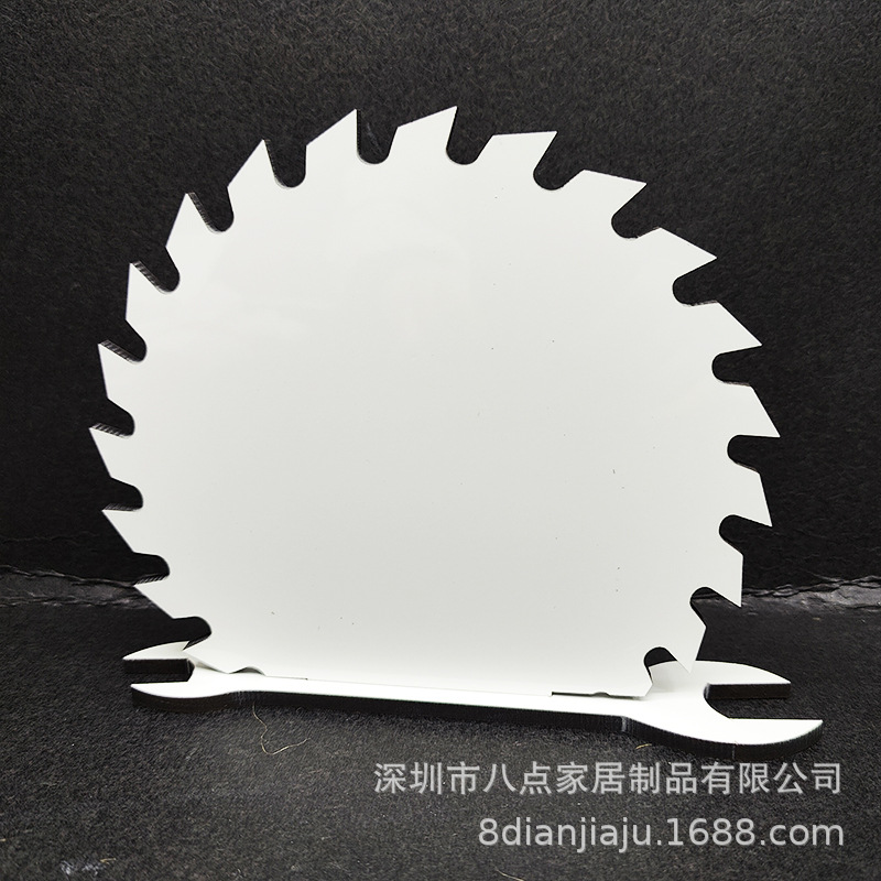 Picture of Father's Day New phase plate saw blade wrench sublimation wood print personality pattern MDF table