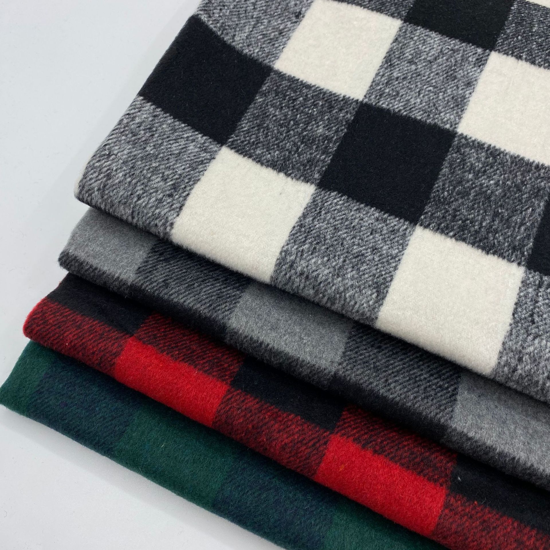 Woolen Wool Plaid Straight Plaid 5cm Chaoyang Plaid Autumn and Winter Shoes and Hats Plaid Fabric