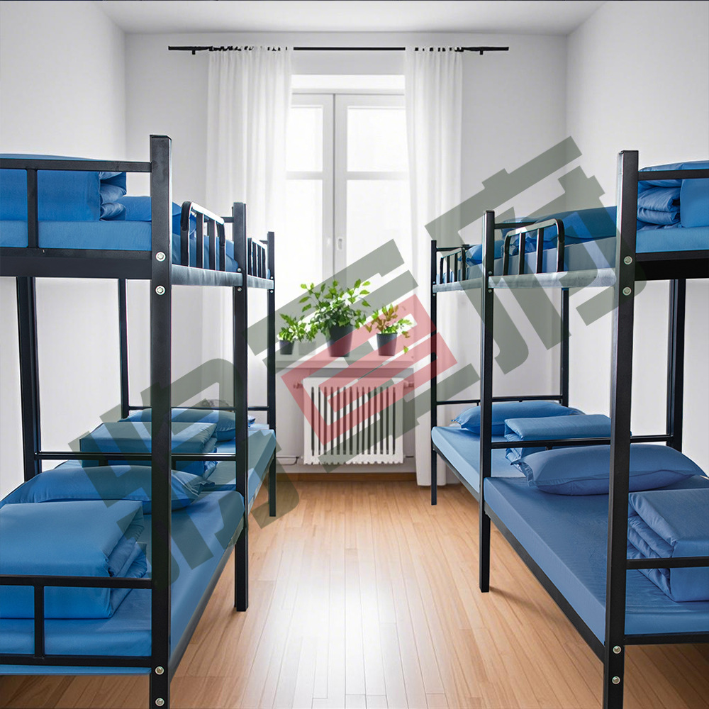 Picture of Three-Piece Bed Sheet and Duvet Cover Set, Fire Flame Blue Pure Cotton Fitted Sheet, Class a All-Cotton Duvet Cover, Six-Piece Bedding Set for Dormitory Use