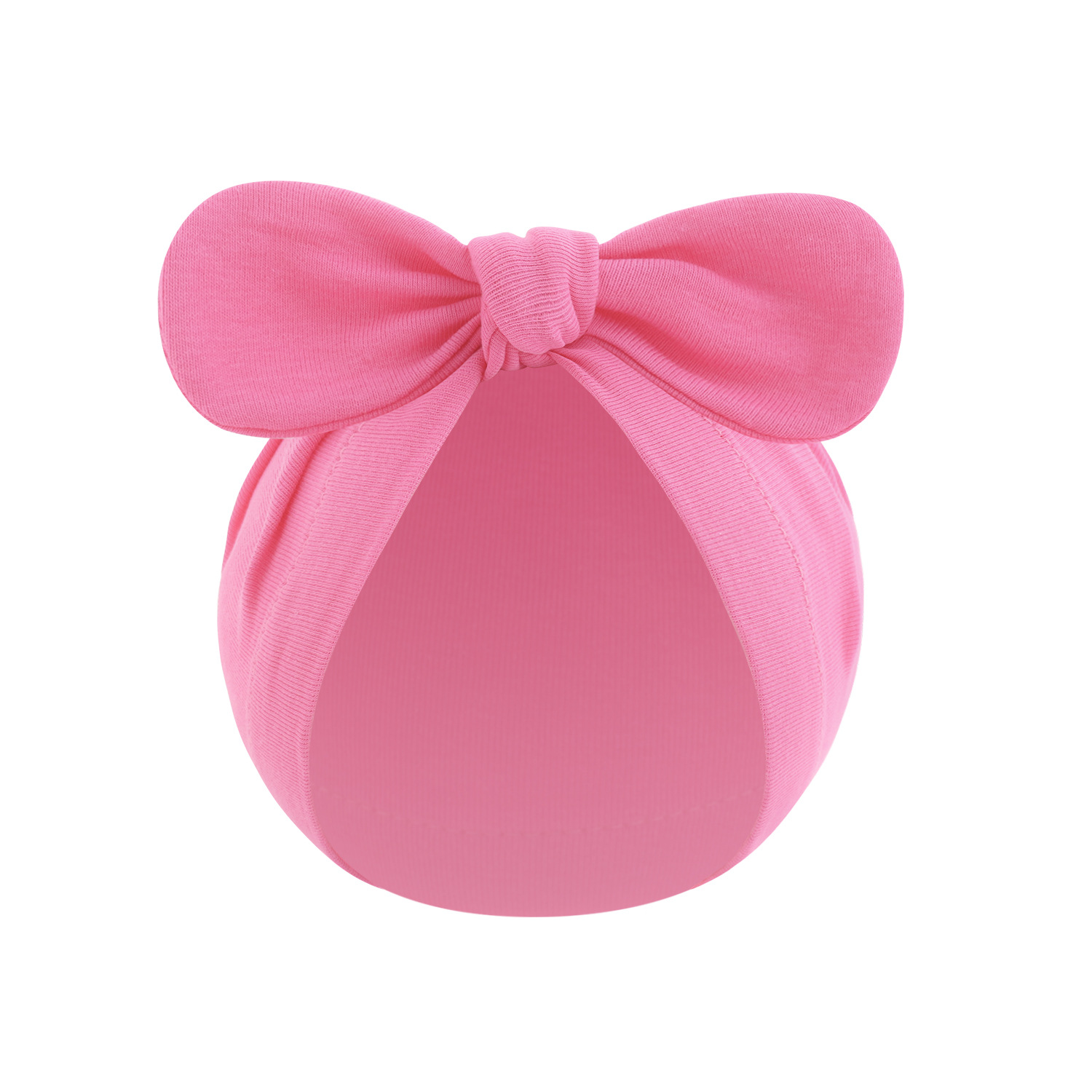 Picture of New children's solid color turtle cap baby Indian cap baby ball knotted cap ins Europe and America wholesale rabbit ear cap