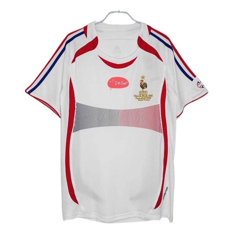 2006 French Guest Retro Jersey No. 10 Zida No. 12 Heng L Thai Version Jersey Retro Football Uniform