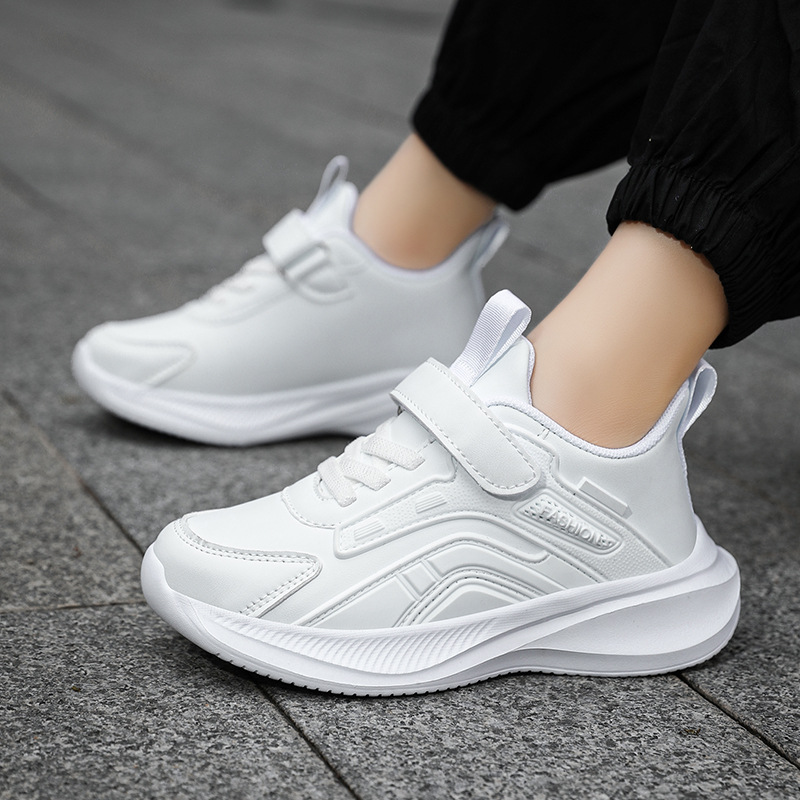 Plus Shenzhen Student White Shoes School Recommended School Shoes Graduation Season Children's Shoes Mesh Breathable Lightweight Non-Slip Comfortable