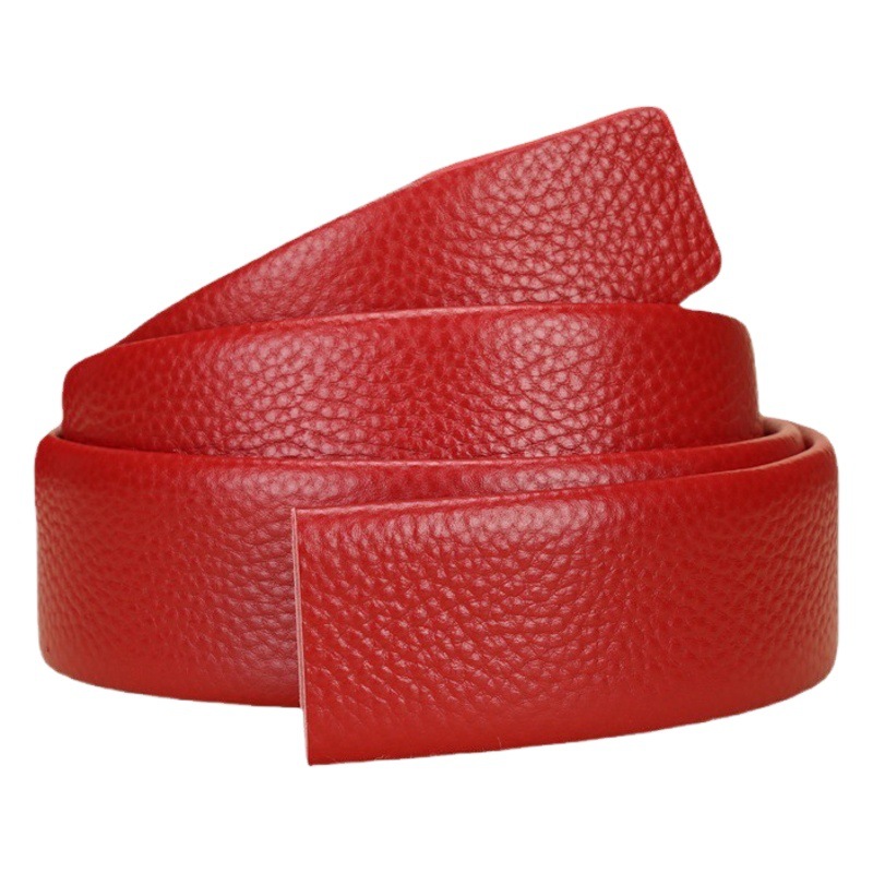 New Hot Selling Zodiac Year Men's Belt Red Automatic Pants Belt Striped Trouser Belt Personalized Versatile Casual Style