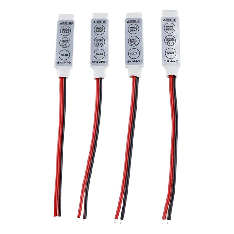 3 Key RGB colorful controller LED strip light strip Controller 5V-24V micro ultra-thin dimmer