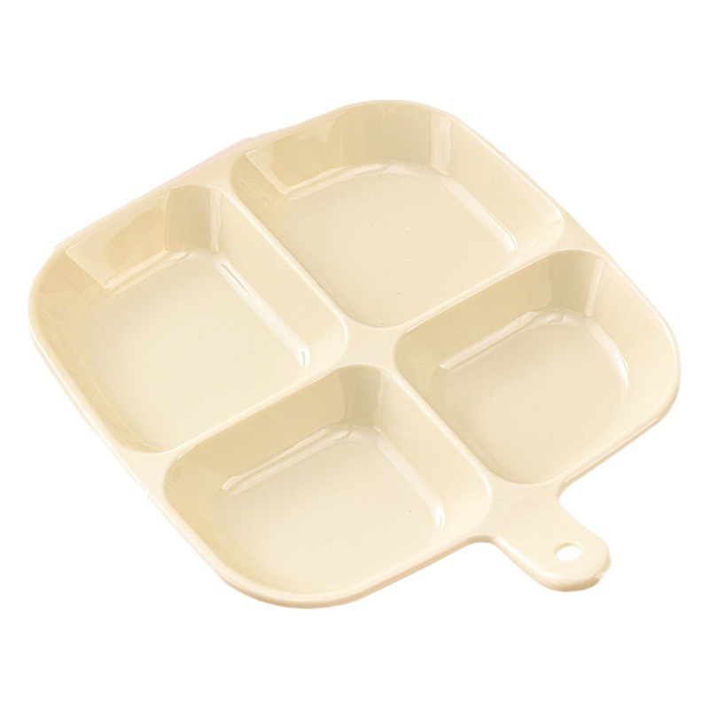 Multi-Purpose Divided Side Dish Storage Plate Household Hot Pot Dinner Plate Onion Ginger Garlic Kitchen Supplies Department Store Daily Wholesale