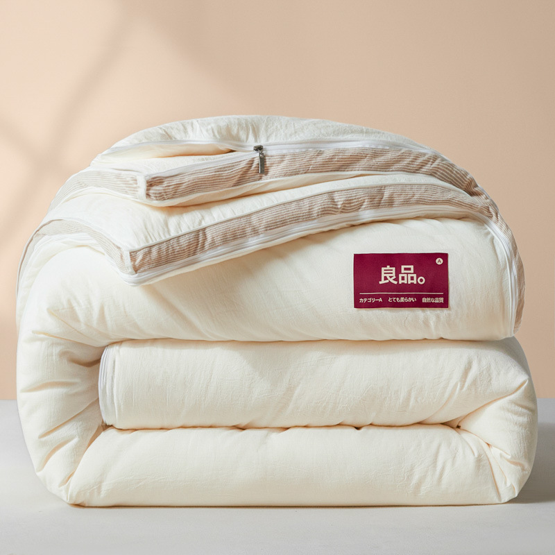 Picture of Class A soybean cotton fiber quilt zipper two-in-one quilt spring and autumn quilt summer quilt student dormitory thickened winter quilt