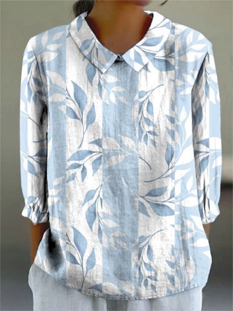 Picture of E Round Neck Pullover Summer Casual Cross-Border Women's Clothing New Amazon Printed Loose Women's Clothing Long-Sleeved Hot Sale