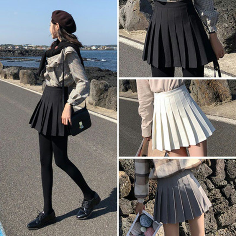 Pleated Skirt Summer Women's 2023 New Multicolor High Waist College Style Skirt Small Super Fire A- line Skirt