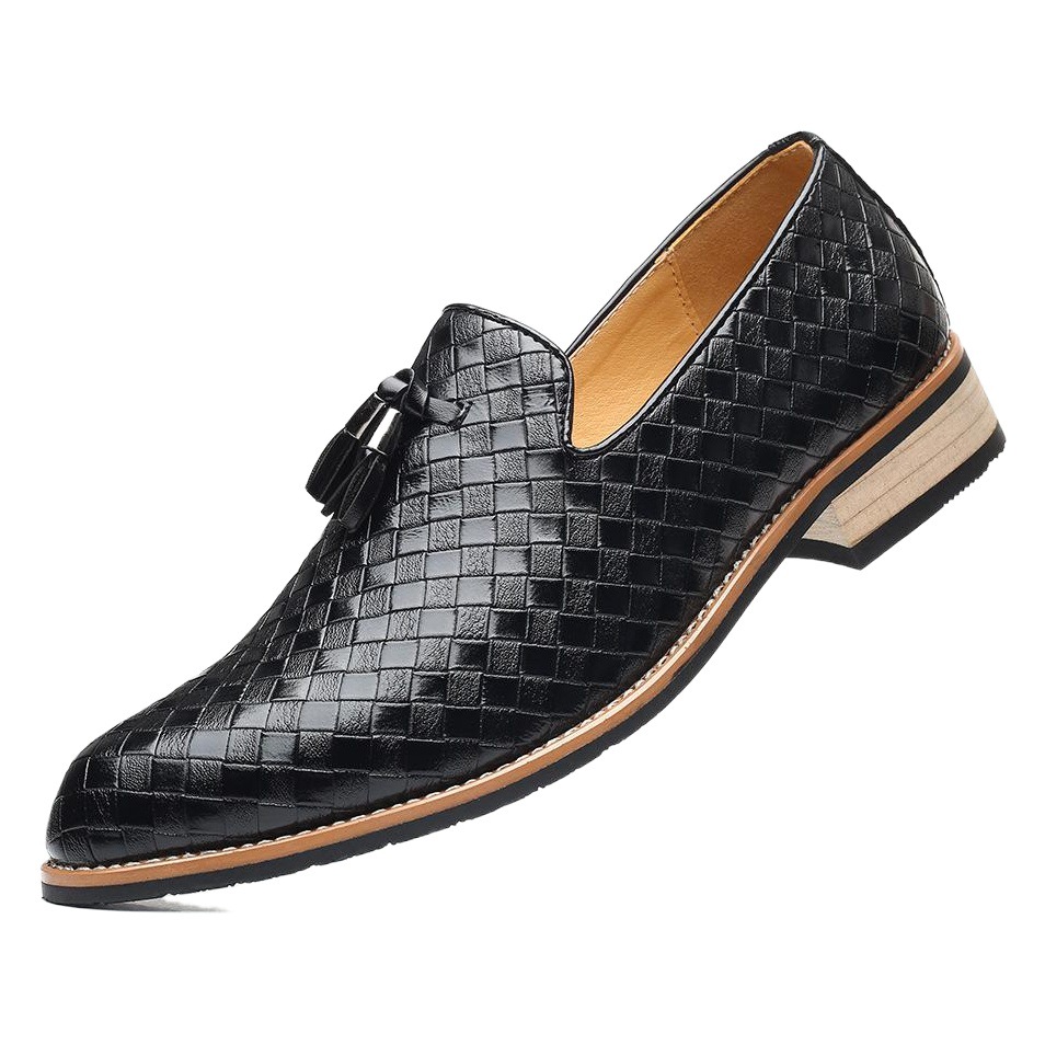 New Men's Casual Doug Shoes Large Size Lazy Shoes One-Foot Overlap Shoes Tassel Fashionable All-Match Men's Shoes