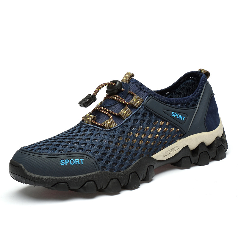 Picture of Summer Mesh Breathable Men's Shoes Mesh Mountaineering Shoes Outdoor Hiking Shoes Lightweight Travel Shoes Comfortable All-match Sneakers