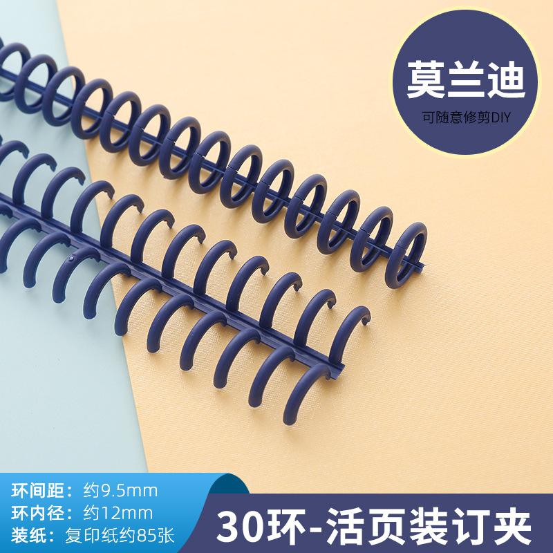 Picture of A4 Loose-Leaf Ring 30-Hole Loose-Leaf Buckle Loose-Leaf Ring Binding Ring Buckle Ring DIY Loose-Leaf Book Clip Buckle Plastic Ring