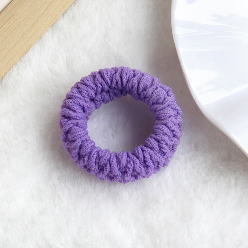 Picture of THICK THICK high elastic towel ring color seamless hair ring ponytail hair rope hair rope does not hurt hair rubber band for women