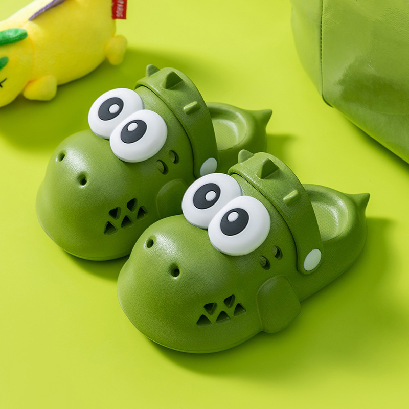 Picture of Dinosaur cute children's slippers boys and girls summer indoor and outdoor wear non-slip wear-resistant home slippers hole shoes cute