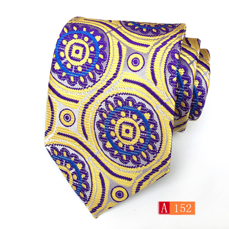 Picture of Source manufacturers polyester jacquard material men's tie big flower spike fashion tie in stock wholesale