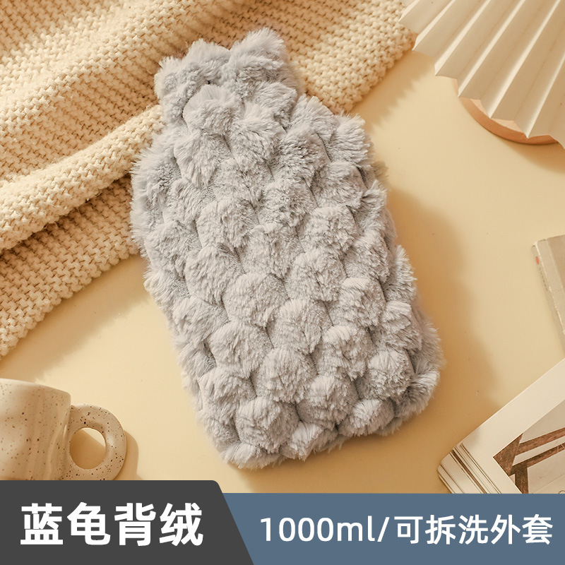 Picture of Water-Filled Hot Water Bag Large Plush Cute Hand Warmer Bag for Women to Apply on Belly, Cervical Spine and Quilt, Special Hot Water Bag Hand Warmer
