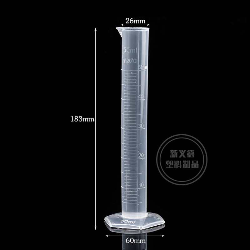 Picture of SOURCE manufacturer plastic measuring cylinder thickened PP scale measuring cylinder measuring cup white line measuring cylinder acid and alkali resistant scale clear