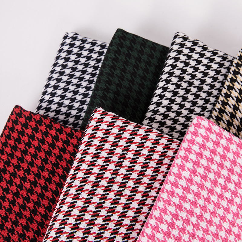 In stock wholesale tr suit fabric classic houndstooth suit cloth fashion clothing fabric