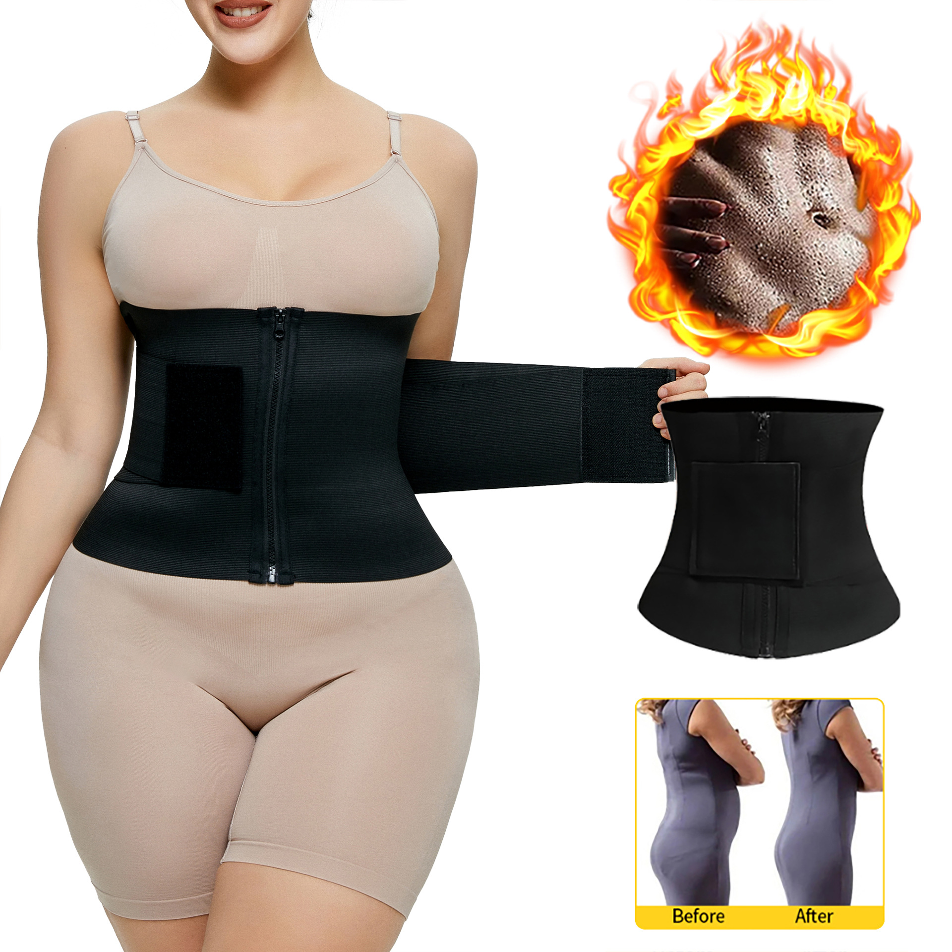 European and American plus size Waist Belt Women's Abdominal Tinker Artifact Postpartum Waist Strong Abdominal Tinker Waist trainer