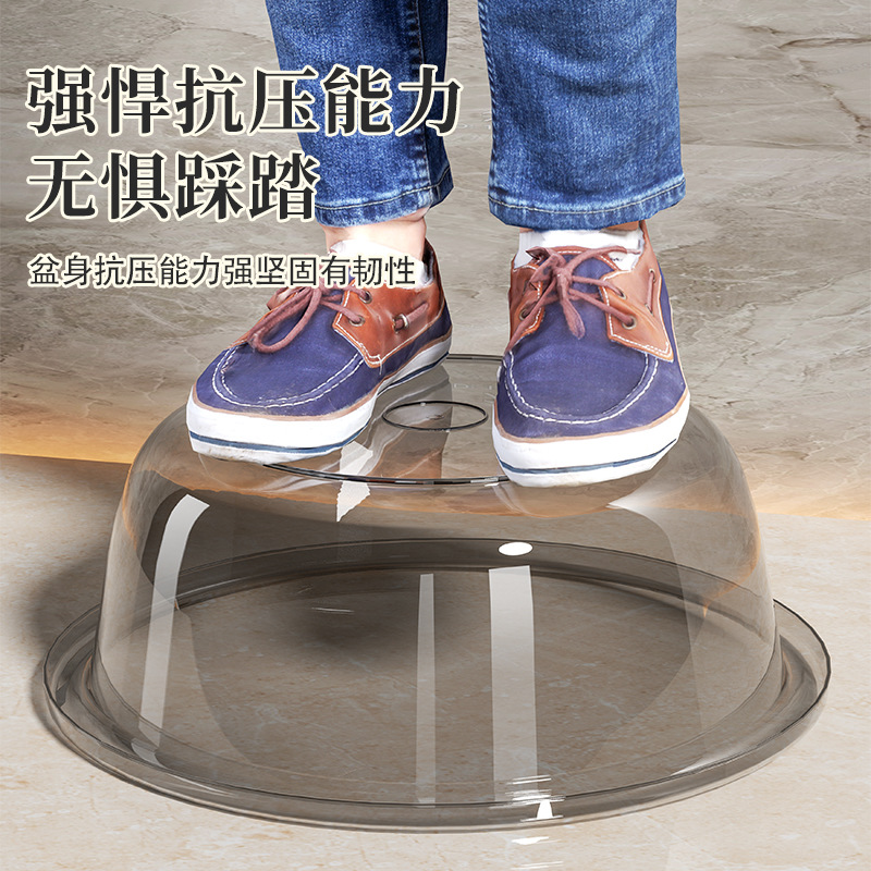 Large Thickened Transparent Plastic Washbasin Household Vegetable Washing Basin Drop-Resistant Laundry Basin Baby Children's Foot Washing Basin Wholesale