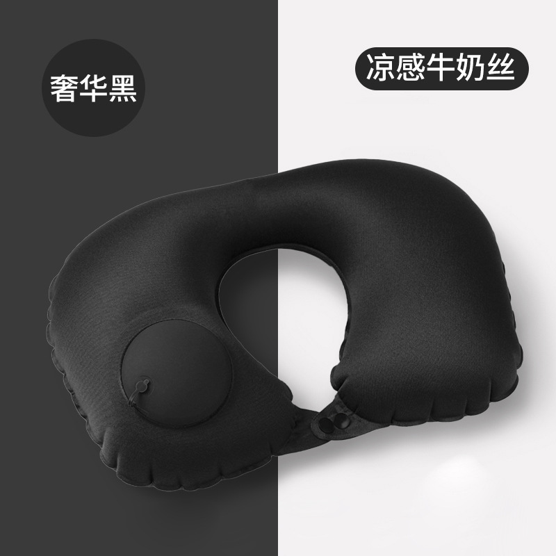 Picture of Inflatable U-shaped Pillow Cool Pressing Inflatable Pillow Travel Portable Neck Pillow Travel Sanbao Storage Pillow for Airplane