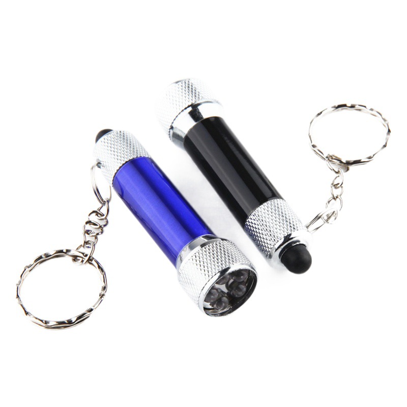 led super bright small flashlight promotion aluminum alloy lighting advertising flashlight 5led mini keychain light
