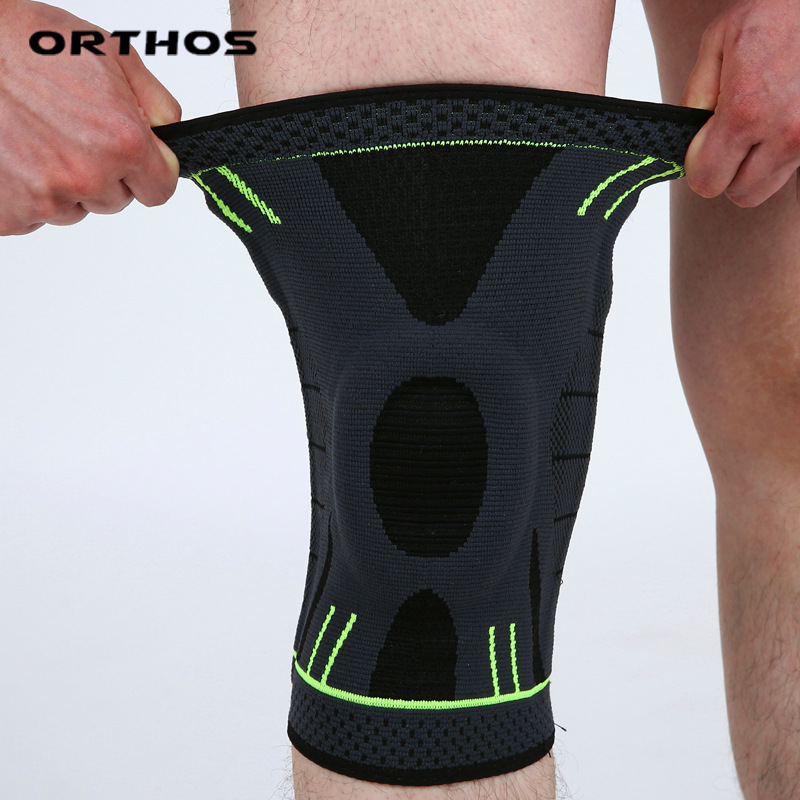 Professional basketball sports knee breathable non-slip silicone support basketball mountaineering running joint protective knee wholesale