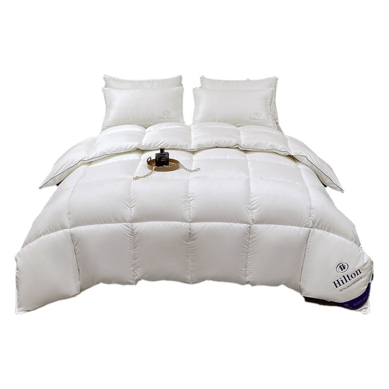 Hilton Hotel Feather Velvet Quilt Core Imitation Goose down Air Conditioning Quilt Spring Autumn Winter Quilt Company Gift Quilt Wholesale