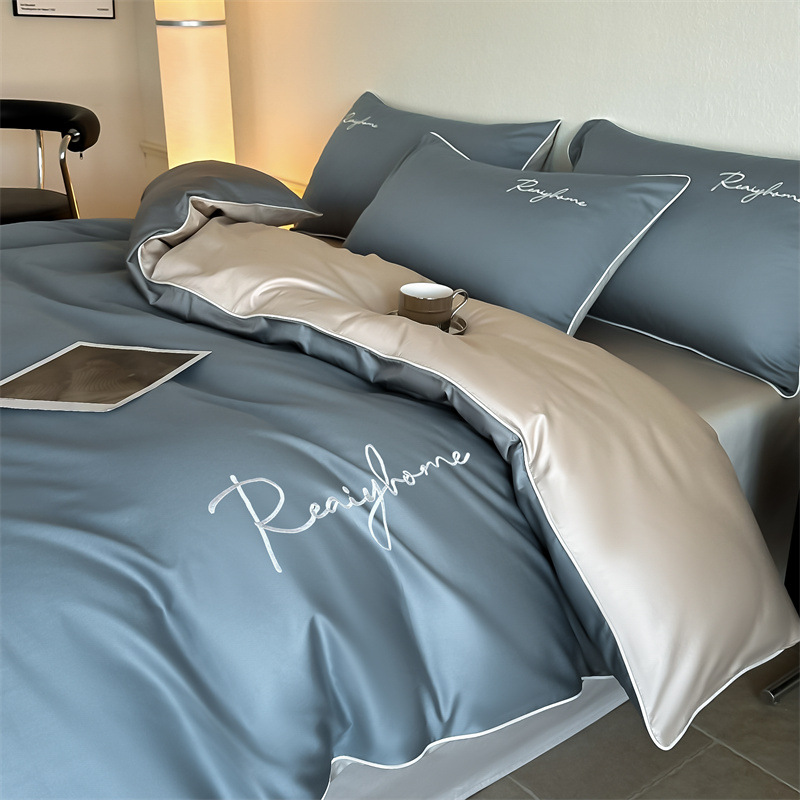 Picture of High-grade sense 120 long-staple cotton bed four-piece cotton cotton light luxury four-season universal quilt cover bed sheet bedding 4