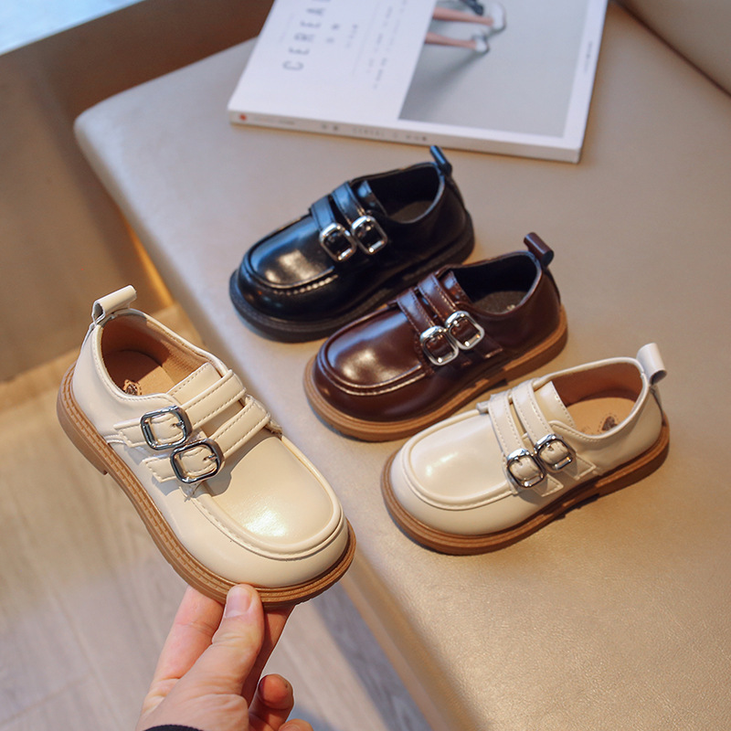 Girls' small leather shoes, little girls' spring Korean version of children's princess small leather shoes, spring and autumn single shoes, soft sole casual student shoes