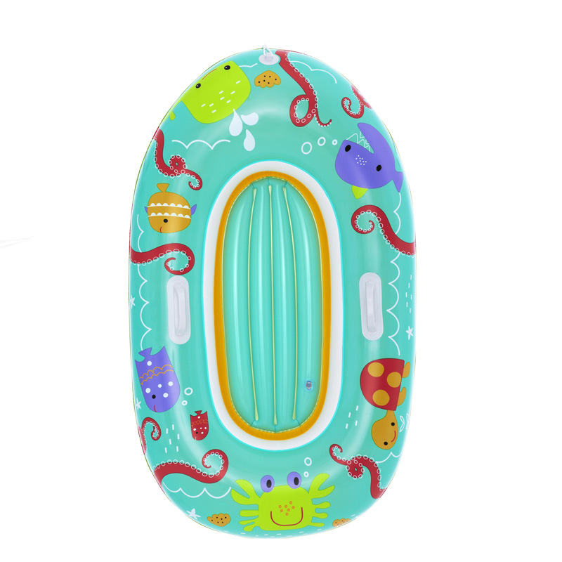 Picture of Inflatable cartoon children's kayak with armrest soft bottom water swimming ring seat type Children's boat 34009