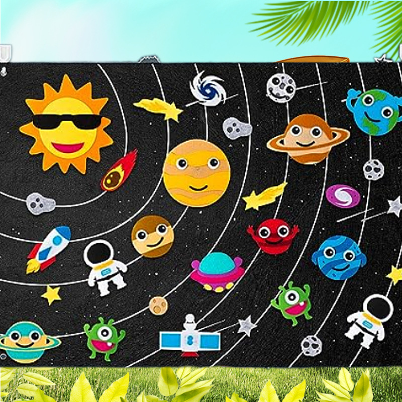 Picture of Amazon cross-border children's early education 3DIY three-dimensional felt game package storyboard learning board printing dinosaur animals