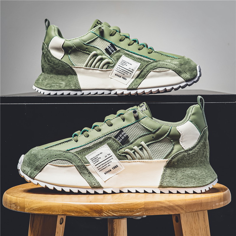 Picture of Spring Mesh Sole Sneakers 2025 New Color Matching Trbottomyy Elastic Band Footwear Breathable Casual Dad Men's Shoes