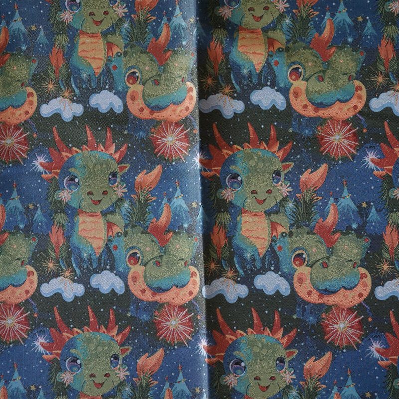 New Six-color Chenille Thick Dragon Jacquard Fabric Women's dress Dress Bag Clothing