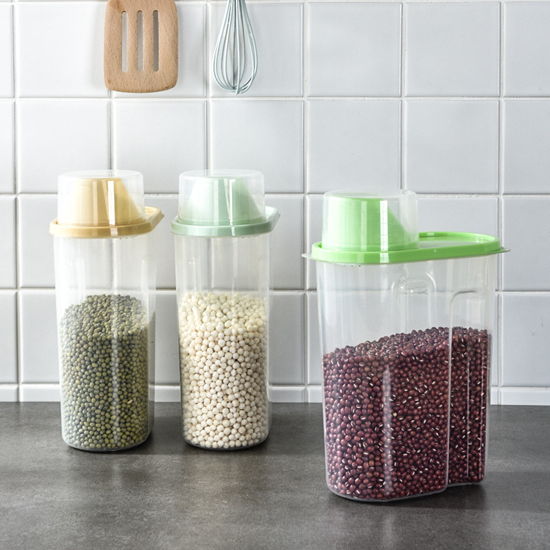 Rice Bucket Box Thickened Grain Storage Box Sealed Transparent Storage Tank Kitchen Supplies