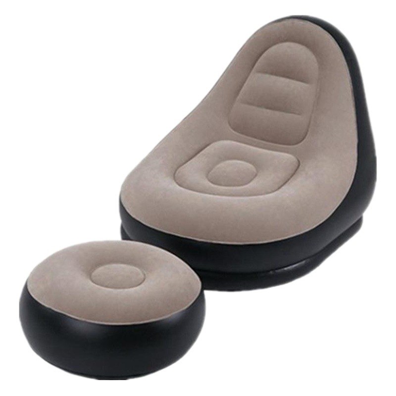 Picture of 7 Colors Optional Inflatable Lazy Sofa with Pedals Two-Piece Set Modern Leisure Home Flocking Inflatable Sofa Wholesale
