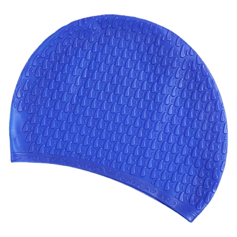 Silicone swimming cap non-slip ladies large non-tube head waterproof professional ear protection long hair special water drop swimming cap wholesale