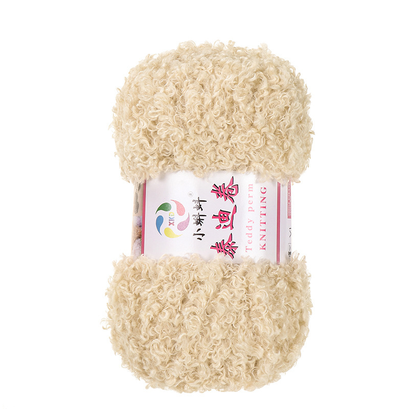 Picture of Wholesale Teddy Curly Wool Loop Thread Handmade DIY Loop Velvet Crochet Thread Hand Knitted Scarf Doll Thread