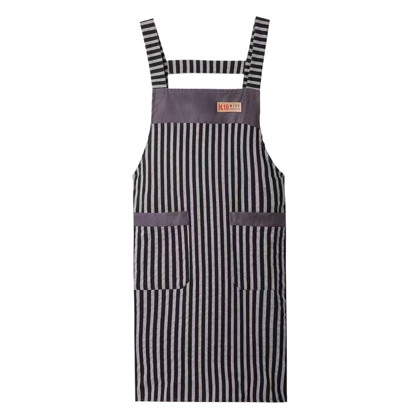 Pure Cotton Apron Sleeveless Overalls Household Kitchen Cooking Oil-proof Adult Work Clothes Wear-resistant Fashion Western Style