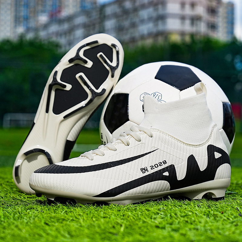 Cross-Border Wholesale Factory High-Top Long Spike Short Spike Football Shoes Primary and Secondary School Students Training Shoes Youth Sports Shoes Trendy
