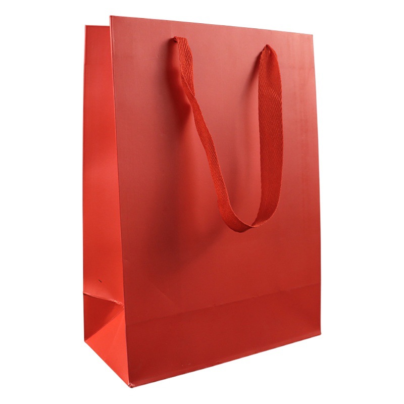 Spot solid color clothing store bag gift handbag shopping packaging bag white cardboard universal paper bag can print logo