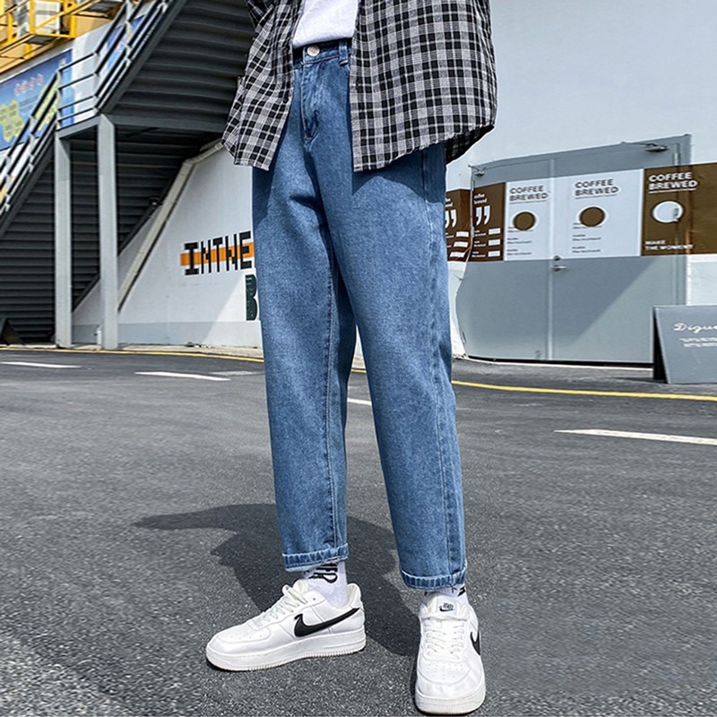 Picture of High waist jeans women's loose harem pants 2022autumn and winter casual straight slimming cropped radish daddy pants
