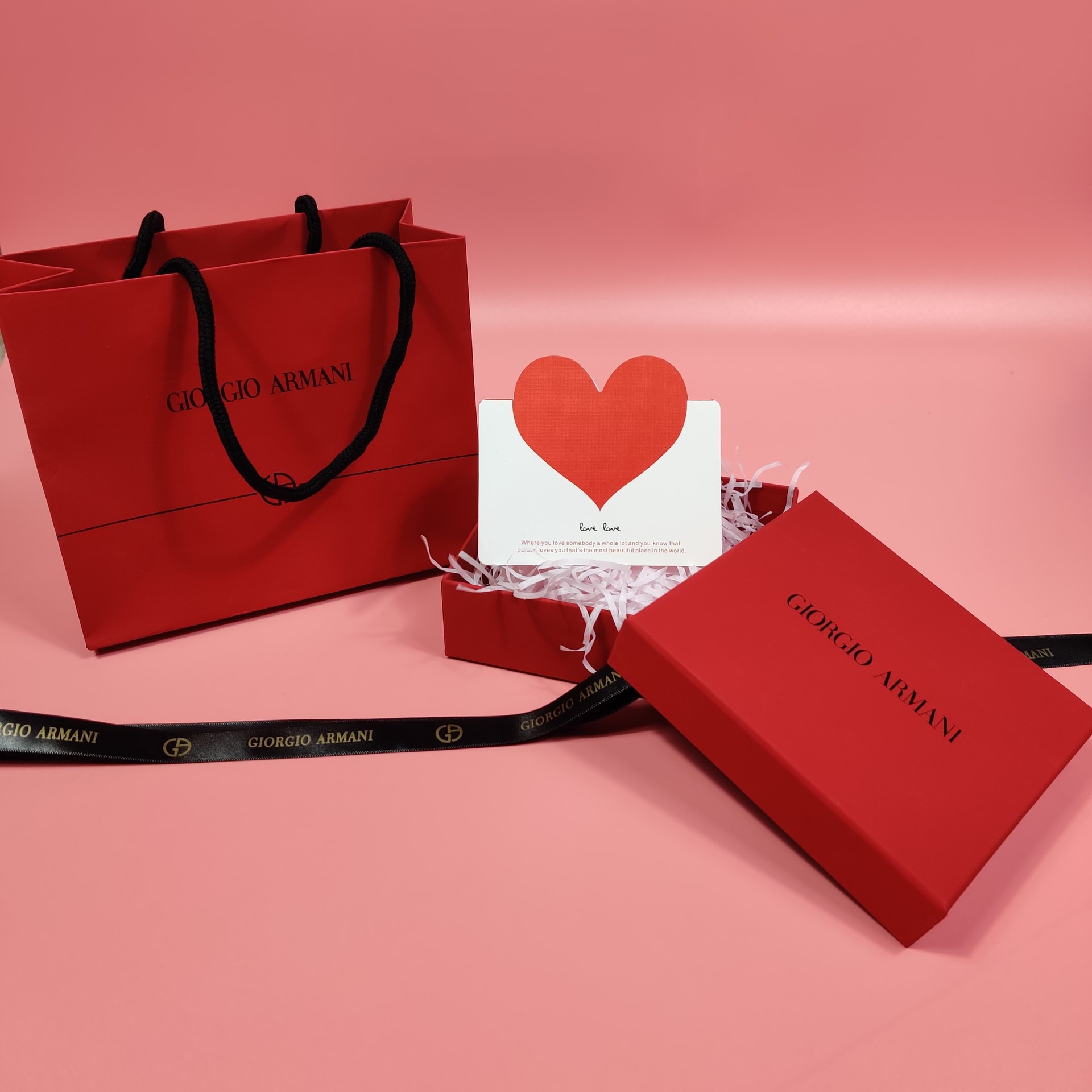 Amar Red Air Cushion Lip Glaze Box Tote Bag Gift Box Black Gift Box Tote Bag
