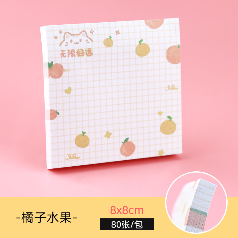 Picture of Ins Japanese and Korean Cartoon Creative Sticky Notes Cute Fruit Note Stickers Signature Book Student Memo Note Stickers