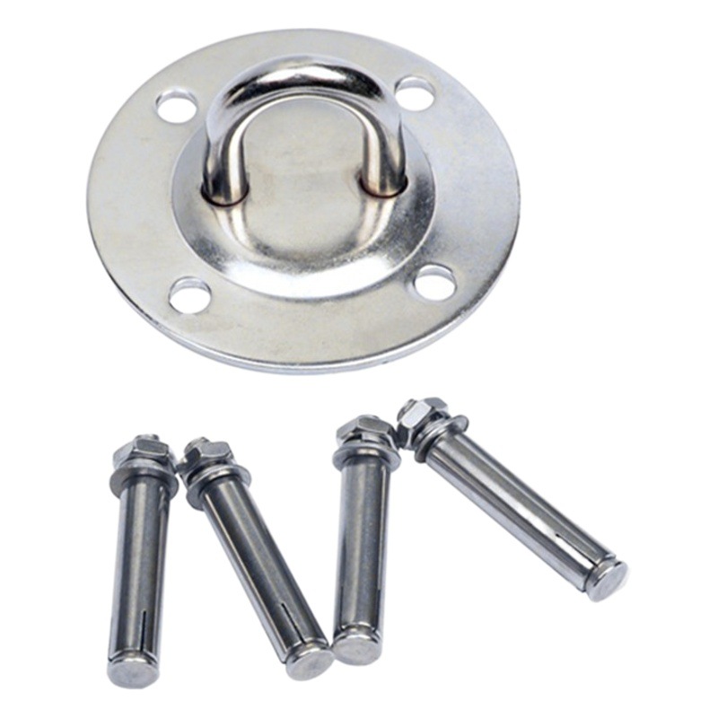 Stainless Steel Yoga Hammock Bracket Fixed Tray Sandbag Swing Top Buckle Hanging Chair Hook Load-bearing Fixed Round Hanging Tray