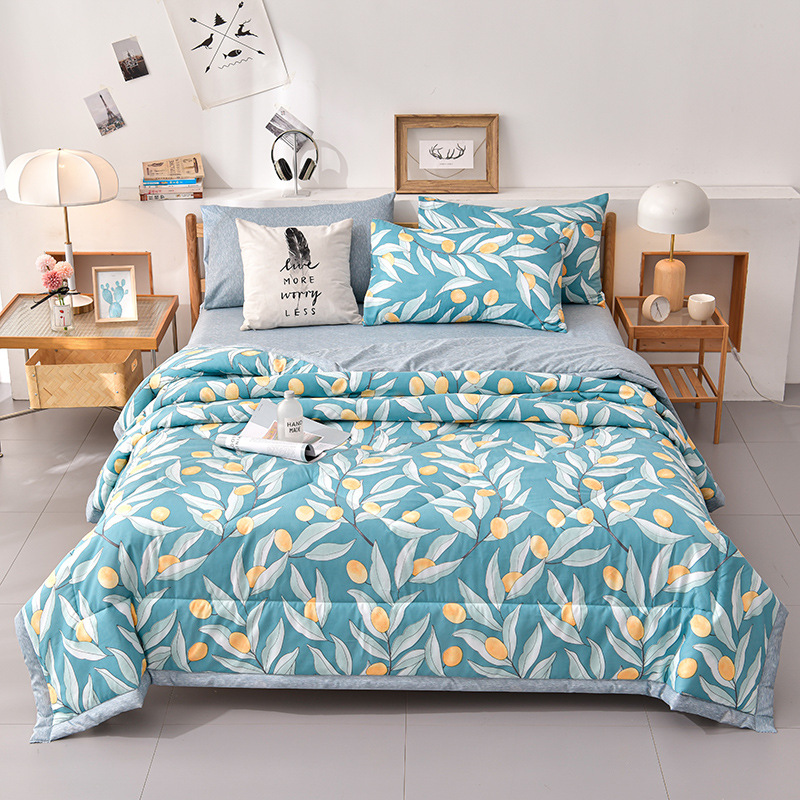 Picture of Air-Conditioning Quilt, Summer Cool Quilt, Thin Single and Double Washed Cotton Summer Quilt, Gift Box, Kidsren's Quilt, Sales Quilt, Machine Washable