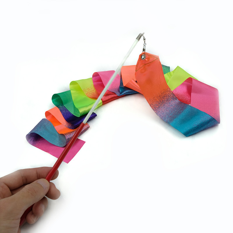 Picture of Gymnastics Ribbon 2m Gradient Color Dance Ribbon Kidsren's Toy Ribbon Square Dance Ribbon