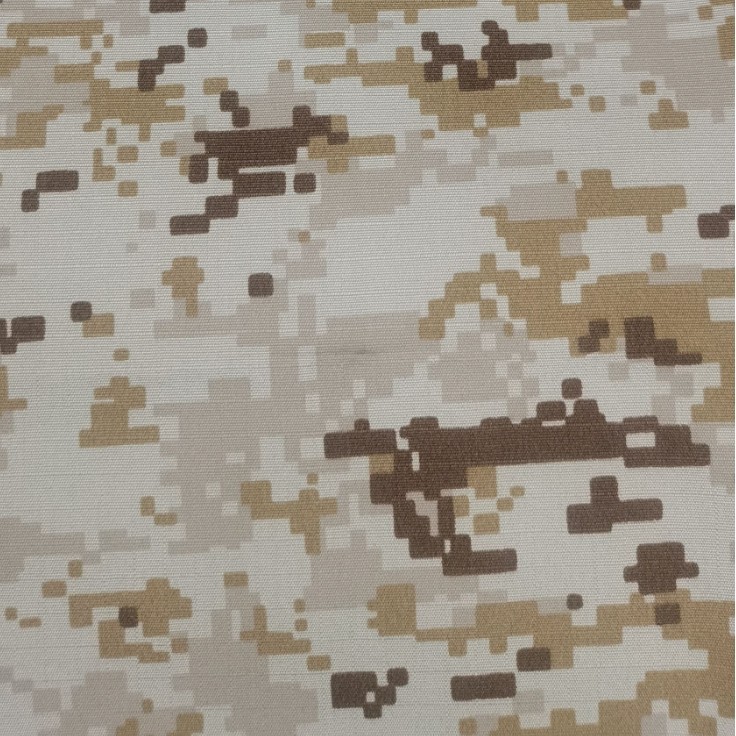 Saudi three-grain anti-tear Tetris camouflage brocade 50% cotton 50% / outdoor military training uniform workwear fabric