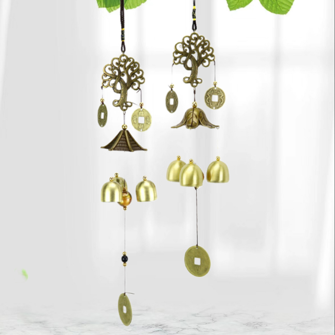 Retro Door Hanging Wind Chime Alloy Bronze Wind Chime Home Decor Decorative Hanging Bell Wall Hanging Wholesale